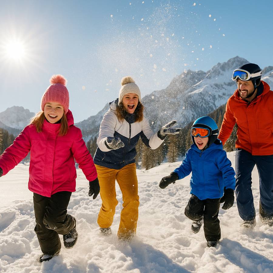 Divertimento sulla neve per la fine della stagione