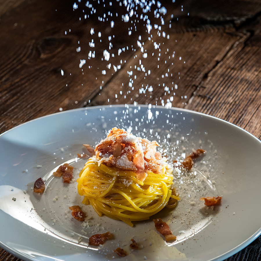 Carbonara with parmesan