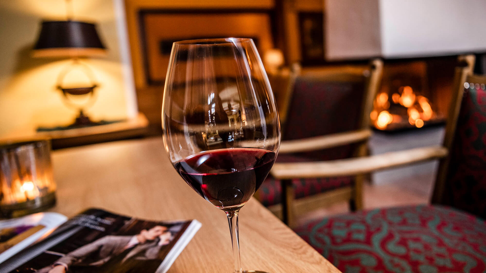 Entspannen am Kaminfeuer