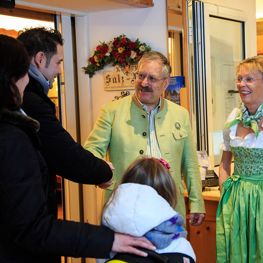 Arrivo all'Hotel Cavallino Bianco