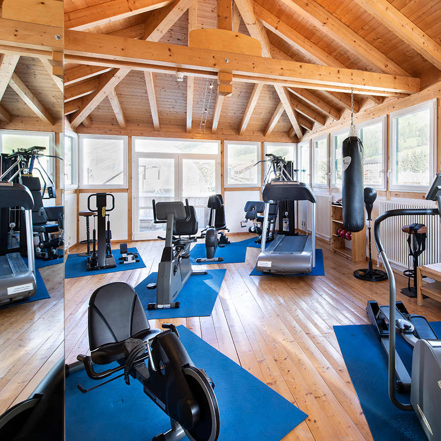 Fitness room with view of San Candido