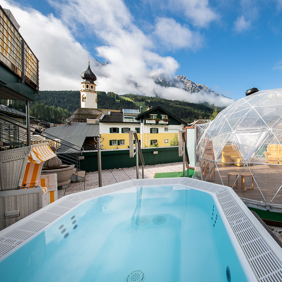 Whirlpool with view of San Candido